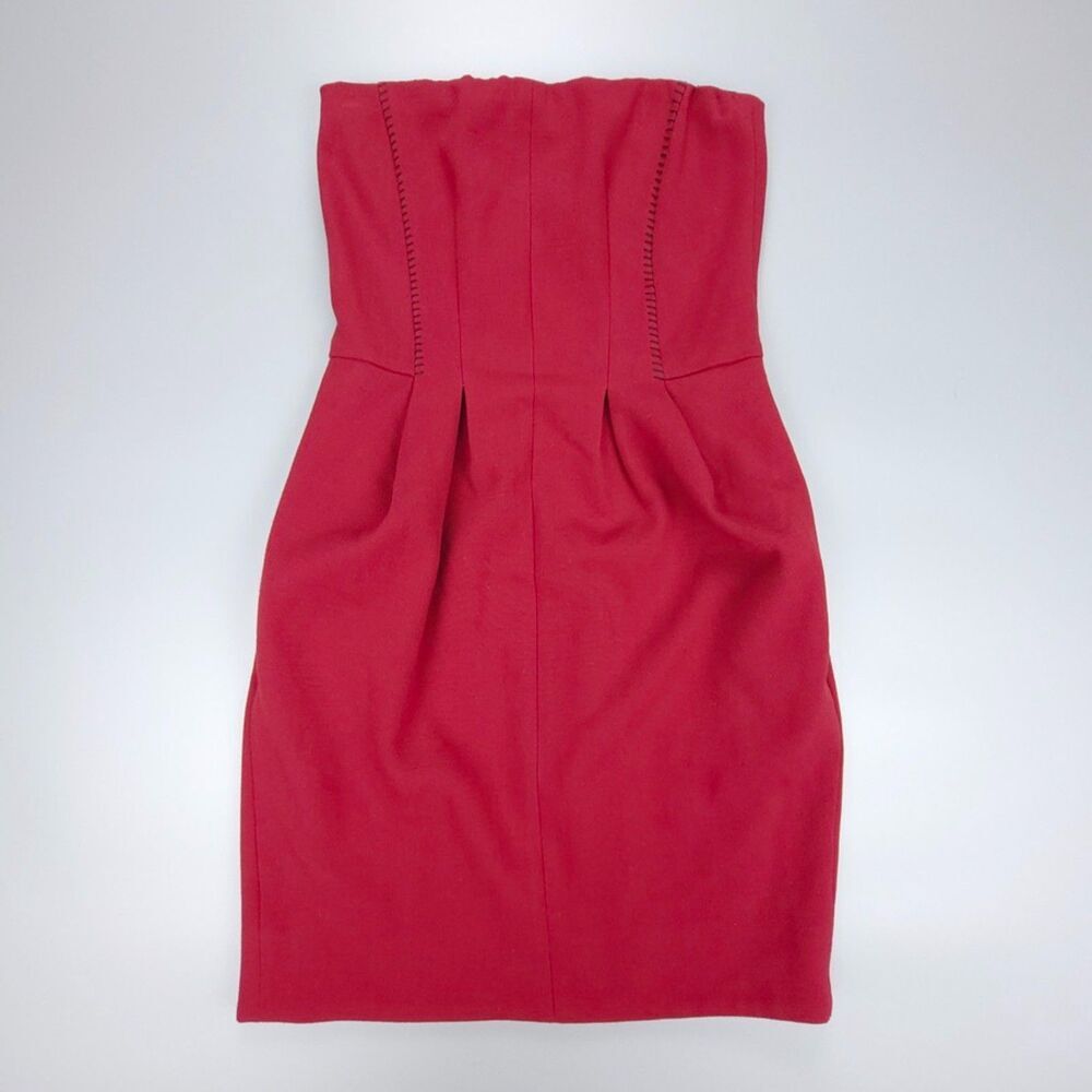 L'AGENCE Red Strapless Mini Dress